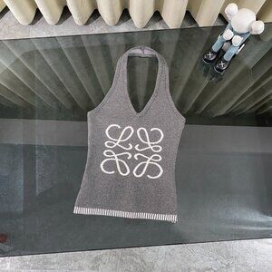 Loewe Halterneck Sleeveless Knitted Tank Top